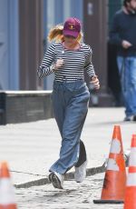 SCARLETT JOHANSSON Scouts Filming Location with Crew in Tribeca 10/09/2024