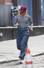 SCARLETT JOHANSSON Scouts Filming Location with Crew in Tribeca 10/09/2024