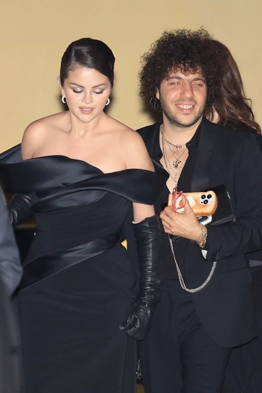 SELENA GOMEZ and Benny Blanco Leaves Emilia Perez Premiere in Los Angeles 10/21/2024
