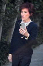 SHARON OSBOURNE FaceTimes with Someone on Her Way to Lunch in Beverly Hills 10/03/2024