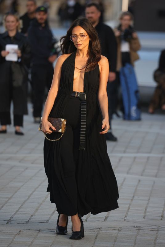 SHAY MITCHELL Arrives at Louis Vitton Dhow at Paris Fashion Week 10/01/2024