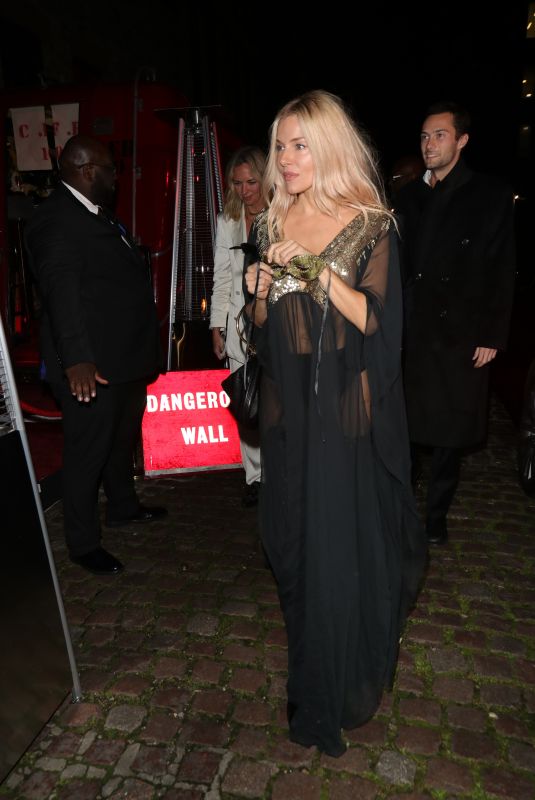 SIENNA MILLER Leaves Chiltern Firehouse 10 Year Anniversary Party in London 10/03/2024