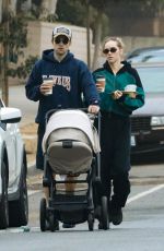 SUKI WATERHOUSE and Robert Pattinson Out for a Family Breakfast with Their Baby in Los Feliz 10/06/2024