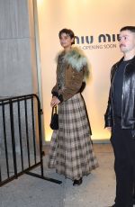 TAYLOR HILL Arrives at Burberry Flagship Store Opening in New York 10/16/2024
