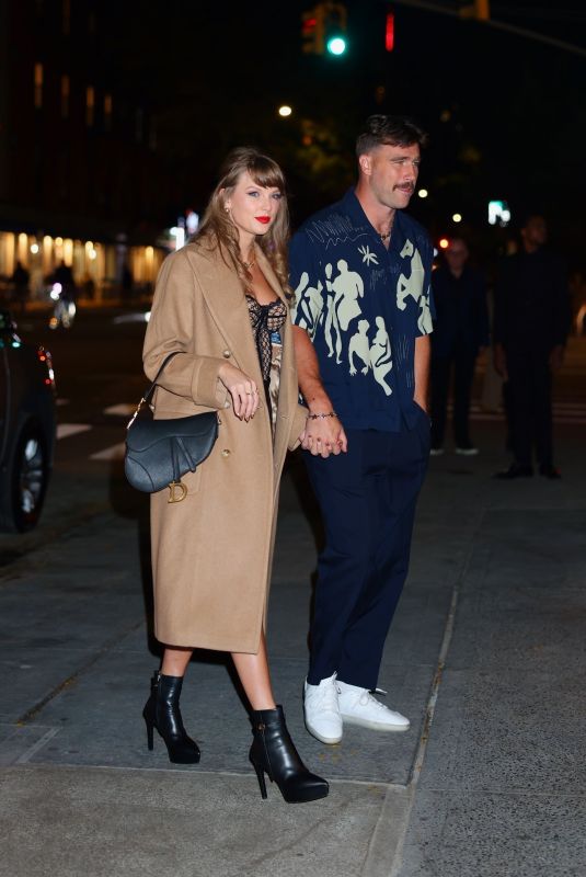 TAYLOR SWIFT and Travis Kelce Out for a Double Date with Blake Lively and Ryan Reynolds at Corner Store in New York 10/11/2024