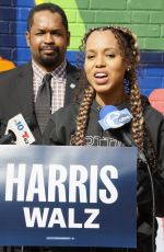TESSA THOMPSON and KERRY WASHINGTON Speak at Harris Presser Event in Pennsylvania 10/26/2024