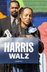 TESSA THOMPSON and KERRY WASHINGTON Speak at Harris Presser Event in Pennsylvania 10/26/2024