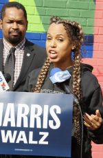 TESSA THOMPSON and KERRY WASHINGTON Speak at Harris Presser Event in Pennsylvania 10/26/2024