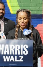 TESSA THOMPSON and KERRY WASHINGTON Speak at Harris Presser Event in Pennsylvania 10/26/2024