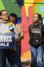 TESSA THOMPSON and KERRY WASHINGTON Speak at Harris Presser Event in Pennsylvania 10/26/2024
