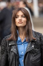 THYLANE BLONDEAU Arrives at Miu Miu Fashion Show at Paris Fashion Week 10/01/2024