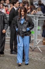 THYLANE BLONDEAU Arrives at Miu Miu Fashion Show at Paris Fashion Week 10/01/2024