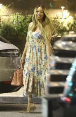 TIFFANY WYSINGER Leaves Novikov in Beverly Hills 10/13/2024