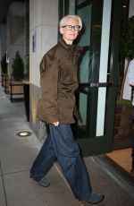 TILDA SWINTON Arrives at Whitby Hotel in New York 10/03/2024