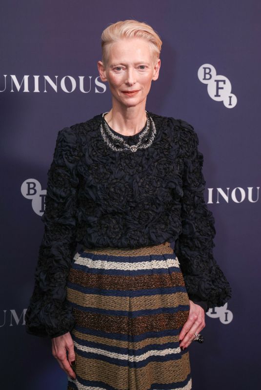 TILDA SWINTON at BFI London Film Festival Luminous Gala 2024 at The Roundhouse 10/01/2024
