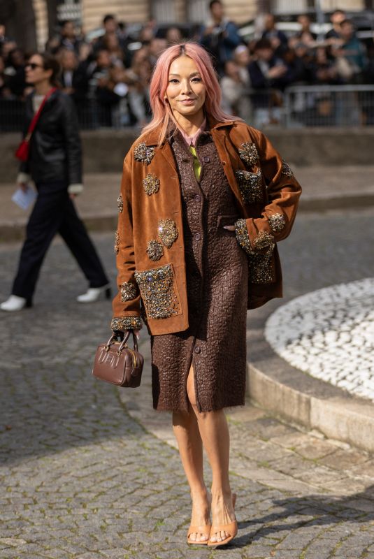 TINA LEUNG Arrives at Miu Miu Fashion Show at Paris Fashion Week 10/01/2024