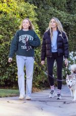 TISH and BRANDI CYRUS Out with Their Dog in Toluca Lake 10/30/2024