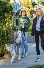 TISH and BRANDI CYRUS Out with Their Dog in Toluca Lake 10/30/2024