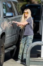 TORI SPELLING at a Gas Station in Calabasas 10/29/2024