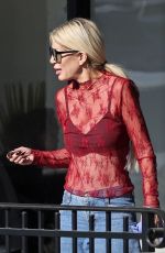 TORI SPELLING Shopping at Icon Golf Carts in Calabasas 10/23/2024