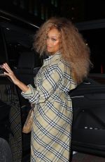 TYRA BANKS Arrives at Burberry Flagship Store Opening in New York 10/16/2024