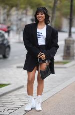 XOCHTIL GOMEZ Arrives at Stella McCartney Show at Paris Fashion Week 09/30/2024