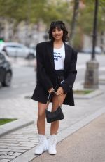 XOCHTIL GOMEZ Arrives at Stella McCartney Show at Paris Fashion Week 09/30/2024