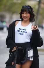 XOCHTIL GOMEZ Arrives at Stella McCartney Show at Paris Fashion Week 09/30/2024