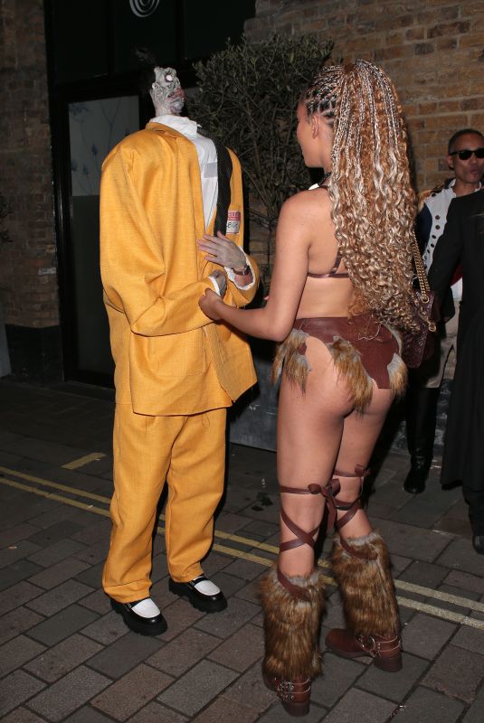YASMIN FINNEY Arrives at Hallowzeem Party at The Conduit Club in Covent Garden 10/25/2024