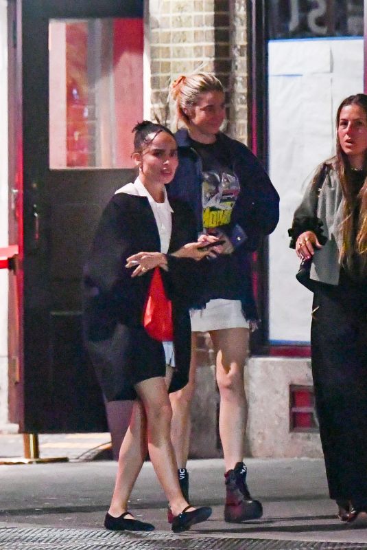 ZOE KRAVITZ and SHAILENE WOODLEY Out for Dinner at Buvette in New York 10/22/2024