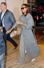 ZOE SALDANA Arrives at CBS in New York 10/15/2024