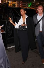 ZOE SALDANA Arrives at Robin Williams Theater for Emilia Perez Q&A in New York 10/15/2024