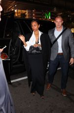 ZOE SALDANA Arrives at Robin Williams Theater for Emilia Perez Q&A in New York 10/15/2024