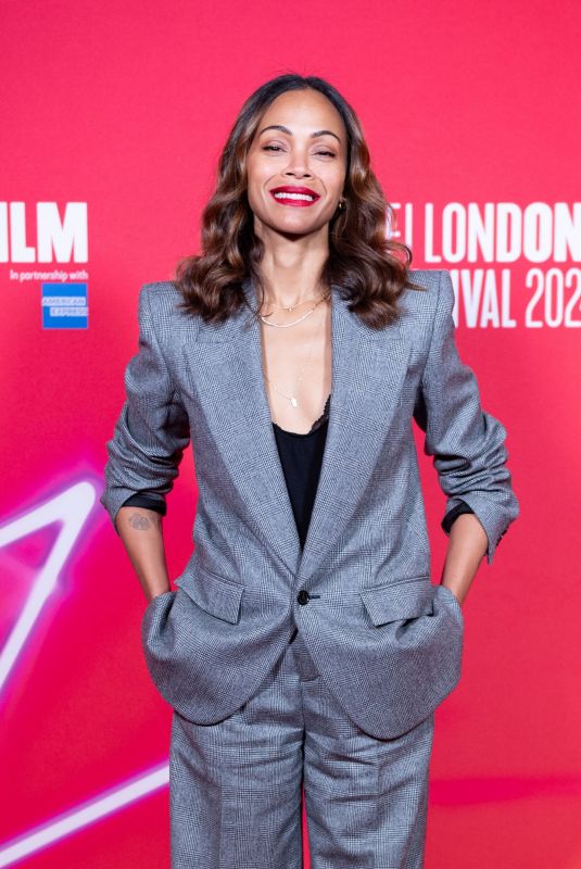 ZOE SALDANA at BFI Zoe Saldana Screen Talk in London 10/12/2024