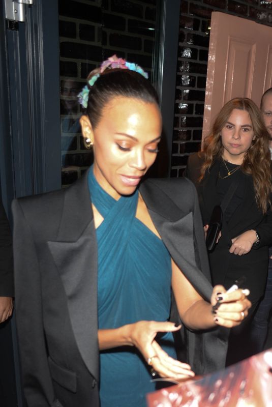 ZOE SALDANA Leaves Emilia Perez After-Party in London 10/11/2024