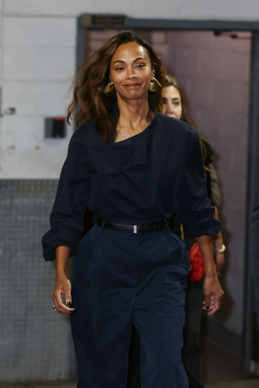 ZOE SALDANA Leaves Emilia Perez Screening at Dolby Theater in New York 10/01/2024