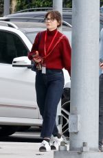 ZOOEY DESCHANEL Leaves a Meeting in Los 10/21/2024