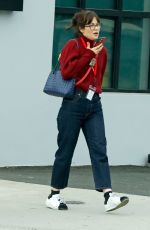 ZOOEY DESCHANEL Leaves a Meeting in Los 10/21/2024