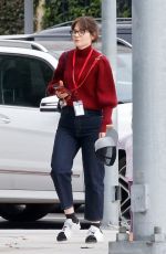 ZOOEY DESCHANEL Leaves a Meeting in Los 10/21/2024