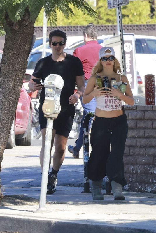 ADDISON RAE Out for Juice with a Friend in Los Angeles 11/04/2024