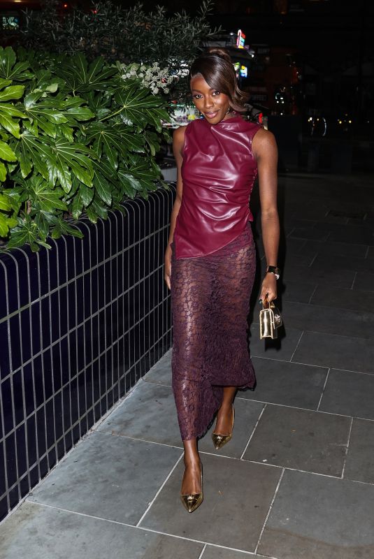 AJ ODUDU Arrives at Her Wrap Party at The Standard in London 11/22/2024