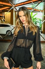 ALESSANDRA AMBROSIO in a Short Dress at Sao Paulo Hotel Ahead of Fashion Event 11/11/2024