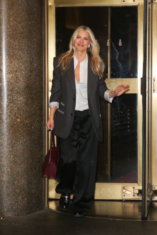ALI LARTER Leaves NBC Building in New York 11/06/2024