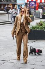 AMANDA HOLDEN Arrives at Global Radio Studios in London 11/08/2024
