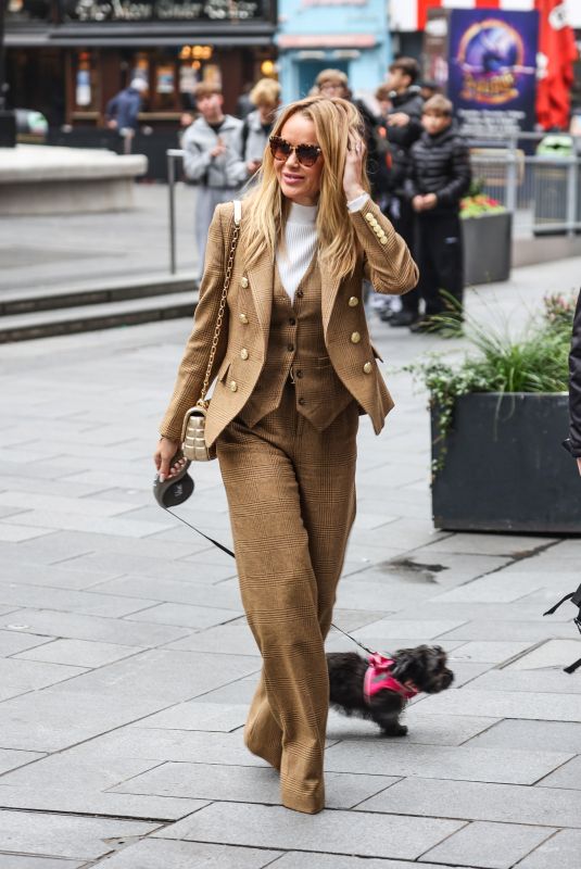 AMANDA HOLDEN Arrives at Global Radio Studios in London 11/08/2024