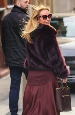 AMANDA HOLDEN Looks Chic in Burgundy Out in London 11/11/2024