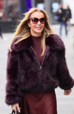 AMANDA HOLDEN Looks Chic in Burgundy Out in London 11/11/2024
