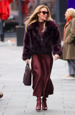 AMANDA HOLDEN Looks Chic in Burgundy Out in London 11/11/2024