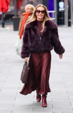 AMANDA HOLDEN Looks Chic in Burgundy Out in London 11/11/2024