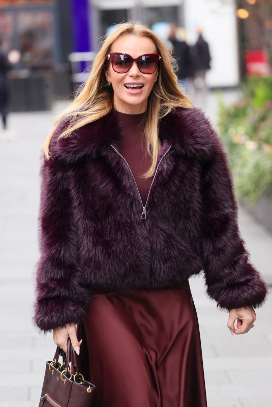 AMANDA HOLDEN Looks Chic in Burgundy Out in London 11/11/2024